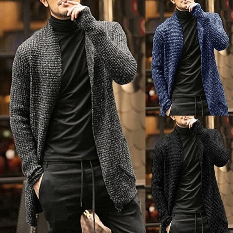 Knitted Long Cardigan Sweater